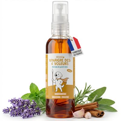 Museau & Co | Vinaigre 4 Voleurs | Répulsif Naturel | Chien & Chat