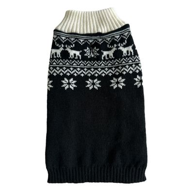 Mon Ami Luki - Pull noel noir-pour chien- deguisement tricote - festif