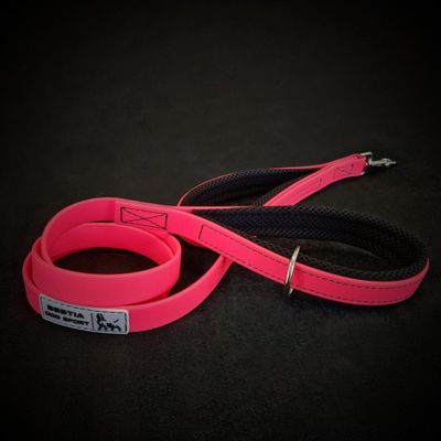 BESTIA DOG SPORT DOPPELGRIFF LEINE NEON PINK