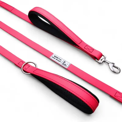 BESTIA DOG SPORT DOPPELGRIFF LEINE NEON PINK BESTIA DOG SPORT DOPPELGRIFF LEINE NEON PINK