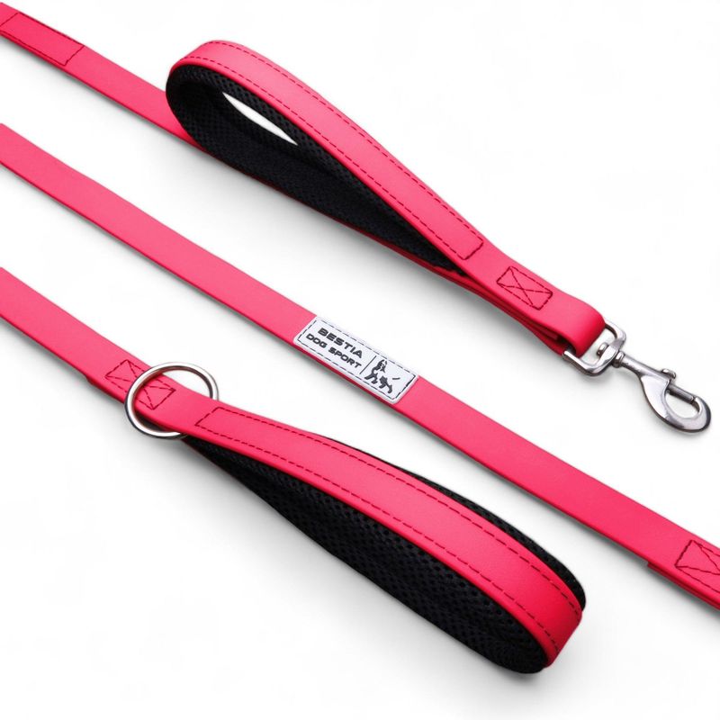 BESTIA DOG SPORT DOPPELGRIFF LEINE NEON PINK