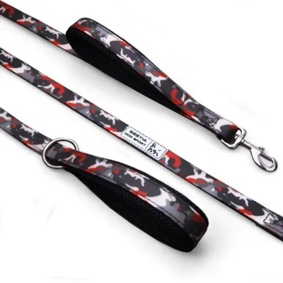 BESTIA DOG SPORT Doppelgriffleine Red Camo BESTIA DOG SPORT Doppelgriffleine Red Camo