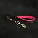 Bestia Custom Dog Gear - Laisse en cuir noir et rose
