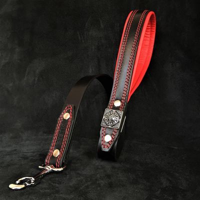 La laisse Eros noir & rouge