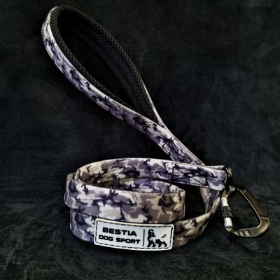 BESTIA DOG SPORT TACTICAL LEINE GRAU CAMO