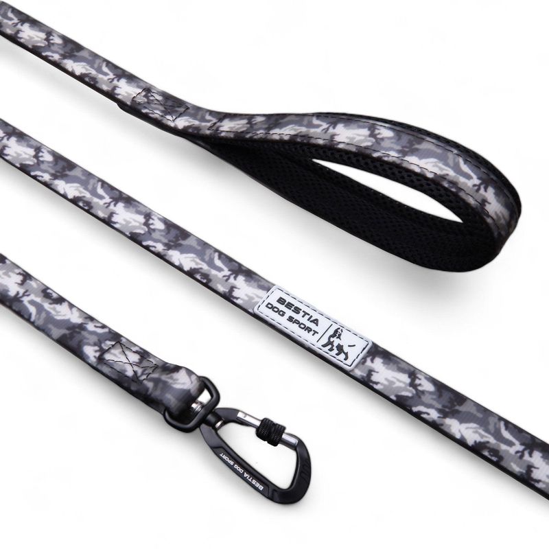 BESTIA DOG SPORT TACTICAL LEINE GRAU CAMO