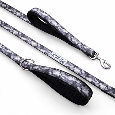 BÊTE DOG SPORT double poignée laisse gris camo