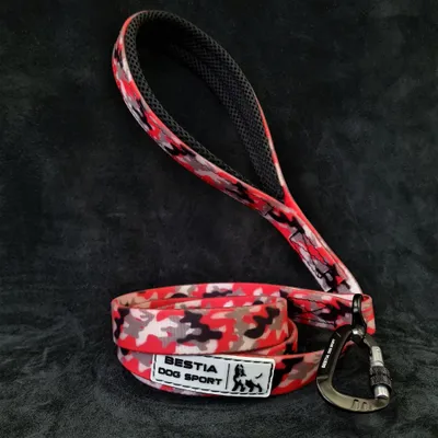 BESTIA DOG SPORT TACTICAL LEINE ROT CAMO
