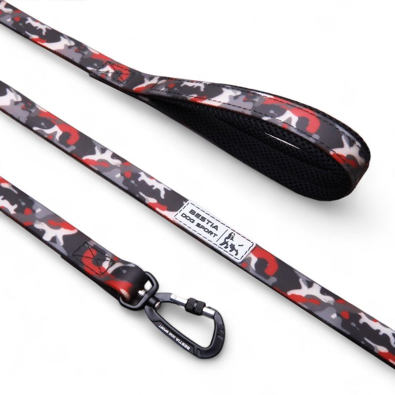 BESTIA DOG SPORT TACTICAL LEINE ROT CAMO
