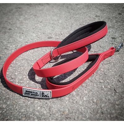 BESTIA DOG SPORT DOPPELGRIFF LEINE ROT