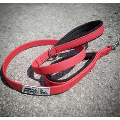 BESTIA DOG SPORT DOPPELGRIFF LEINE ROT