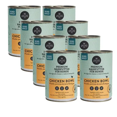 PUJA Premium nourriture humide pour chiens avec poulet et légumes