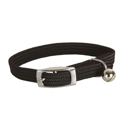 doogy Collier nylon élastique pour chat noir