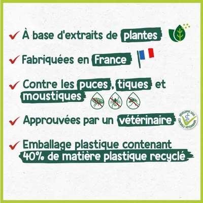 HOPI Pipettes Anti Puces Chat de 3 à 6 kg - 4 Mois de Protection