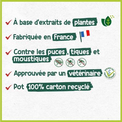 HOPI Poudre Anti Puces Chat&Chien sans rinçage - Pratique et Facile