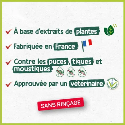 HOPI Mousse Insectifuge sans rinçage Chat&Chien - Pratique et Econome HOPI Mousse Insectifuge sans rinçage Chat&Chien - Pratique et Econome