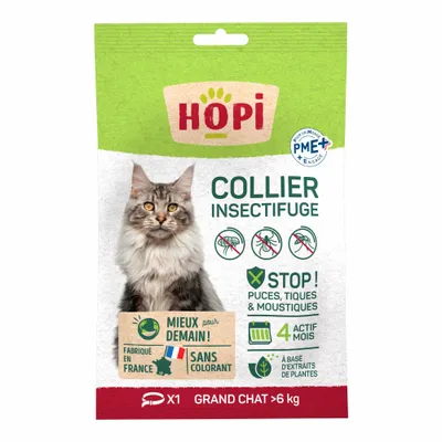 HOPI Collier Anti Puces - Taille 60 cm - 4 Mois de Protection