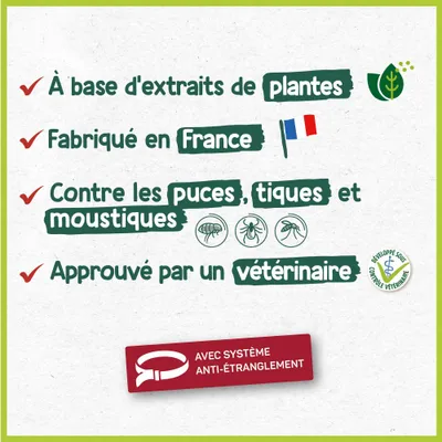 HOPI Collier Anti Puces Chat&Chaton - Taille 35 cm - 4 Mois de Protection