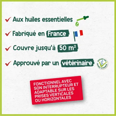 HOPI Diffuseur Anti Stress Chat, Chien, Lapin, Rongeur - 1 Recharge Incluse