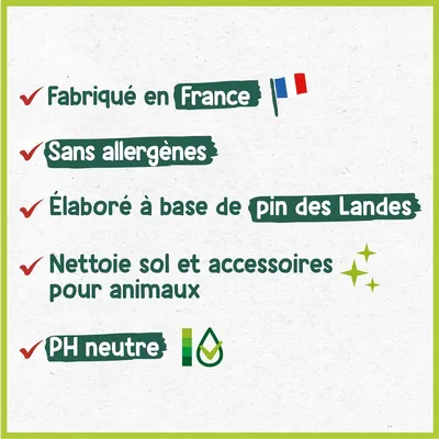HOPI Détergent Sans Allergènes - Nettoie les Surfaces&Accessoires animaux