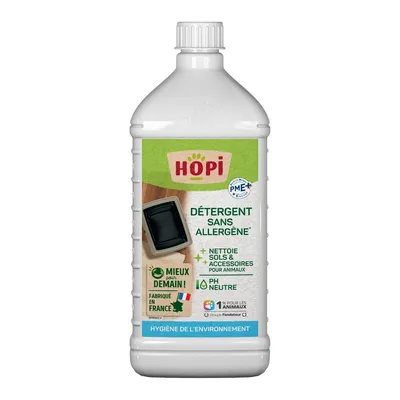 HOPI Détergent Sans Allergènes - Nettoie les Surfaces&Accessoires animaux