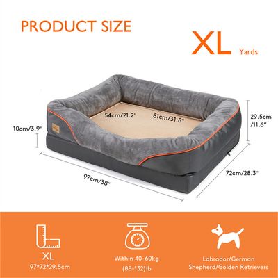 Matelas à mémoire de forme BingoPaw ‎Gris pour Chien