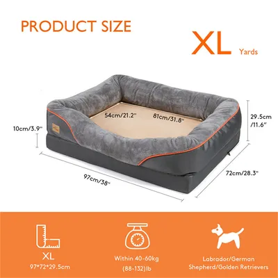 Matelas à mémoire de forme BingoPaw ‎Gris pour Chien
