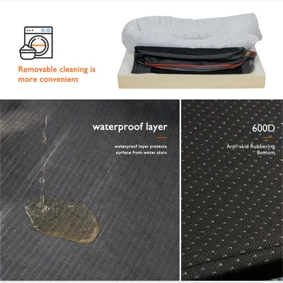 Matelas à mémoire de forme BingoPaw ‎Gris pour Chien