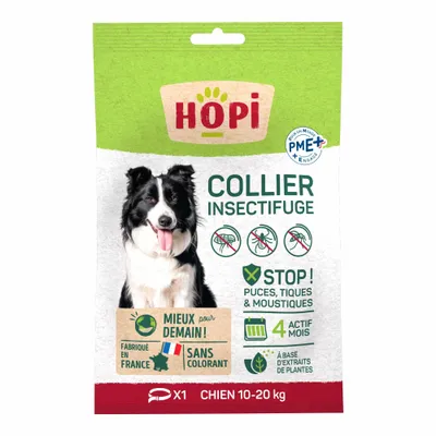 HOPI Collier Anti Puces pour Chien de 10 à 20 kg - Taille 60 cm