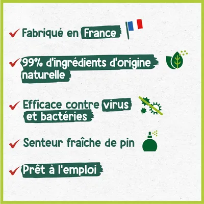 HOPI Spray Désinfectant Multifonction  750 ml - Nettoie toutes les Surfaces