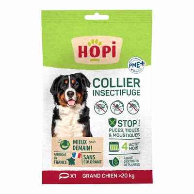 HOPI Collier Anti Puces pour Chien de Plus de 20 kg - Taille 75 cm
