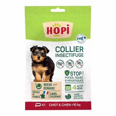 HOPI Collier Anti Puces pour Chien&Chiot de Moins de 10 kg - Taille 35 cm