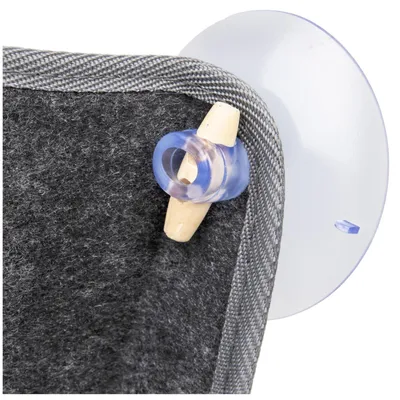 animallparadise - Hamac pour fenêtres large Benji en feutre gris 67 x 24.5