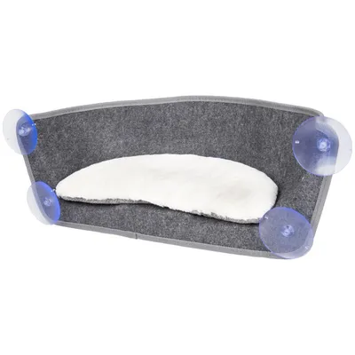 animallparadise - Hamac pour fenêtres large Benji en feutre gris 67 x 24.5