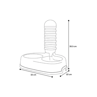 FLAMINGO Bol d'alimentation avec distributeur d'eau 850 ml