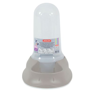 Distributeur mixte 800 ml eau ou croquettes antidérapant taupe pour chien o