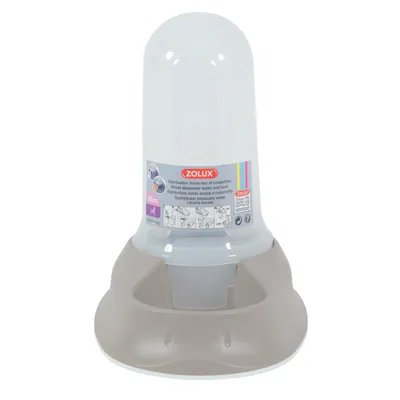 Stefanplast - Distributeur mixte 800 ml eau ou croquettes antidérapant taup