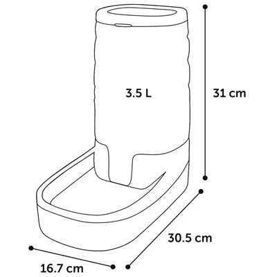 animallparadise - Distributeur de croquette Fred 3,5 litres, pour chien