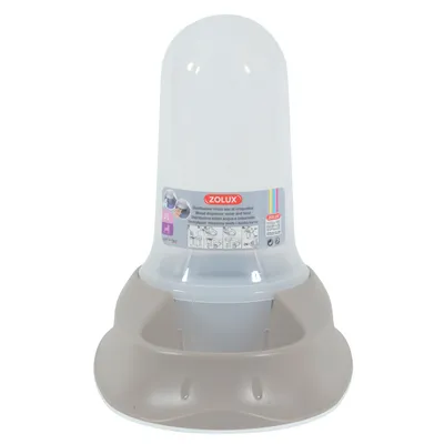 Stefanplast - Distributeur mixte 2 litres eau ou croquettes taupe antidérap
