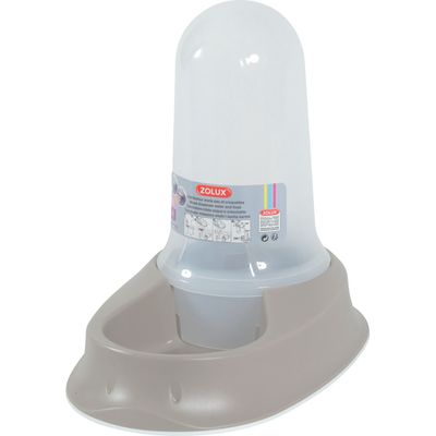 Distributeur mixte 2 litres eau ou croquettes taupe antidérapant pour chien