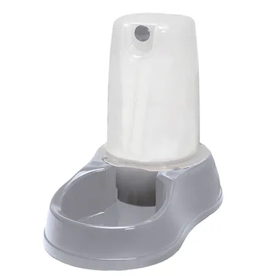 Distributeur d'eau 3.5 litres, gris en plastique, pour chien ou chat