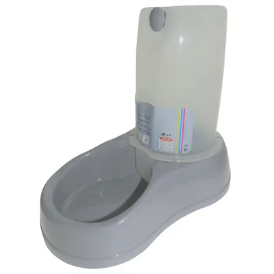 Stefanplast - Distributeur d'eau 3.5 litres, gris en plastique, pour chien