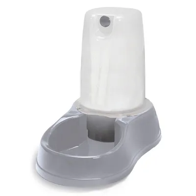 Distributeur d'eau 6.5 litres, gris en plastique, pour chien