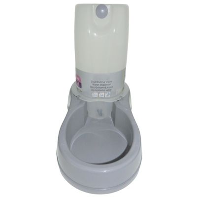Distributeur d'eau 6.5 litres, gris en plastique, pour chien