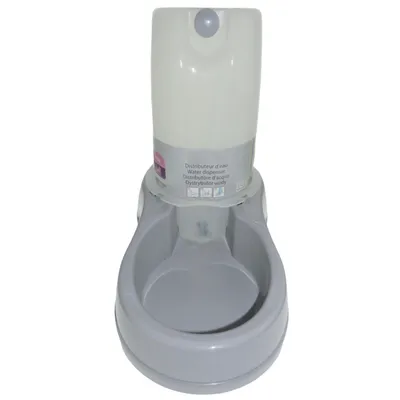 Distributeur d'eau 6.5 litres, gris en plastique, pour chien