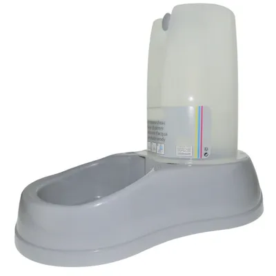 Distributeur d'eau 6.5 litres, gris en plastique, pour chien
