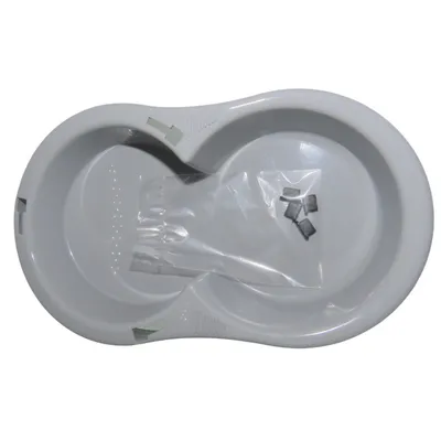 Distributeur de croquettes 6.5 kg gris en plastique pour chien