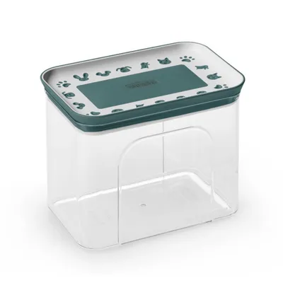 Boite à friandises hermétique verte 1.2 litres pour chien ou chat