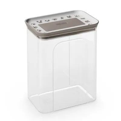 Boite à friandises hermétique taupe 2.2 litres pour chien ou chat