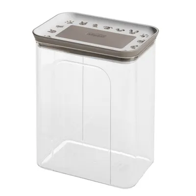 Boite à friandises hermétique taupe 2.2 litres pour chien ou chat